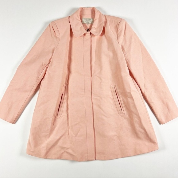Zara Pink Trench Coat A-line Silhouette - Picture 1 of 9